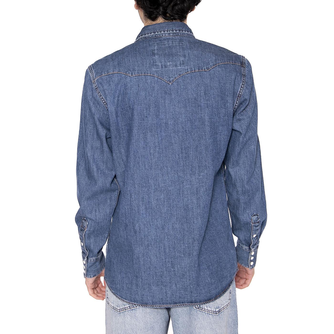 Shirt 2 Years Denim Blue - Camicia Uomo Denim Jeans Blu Uomo WRANGLER - Image 3