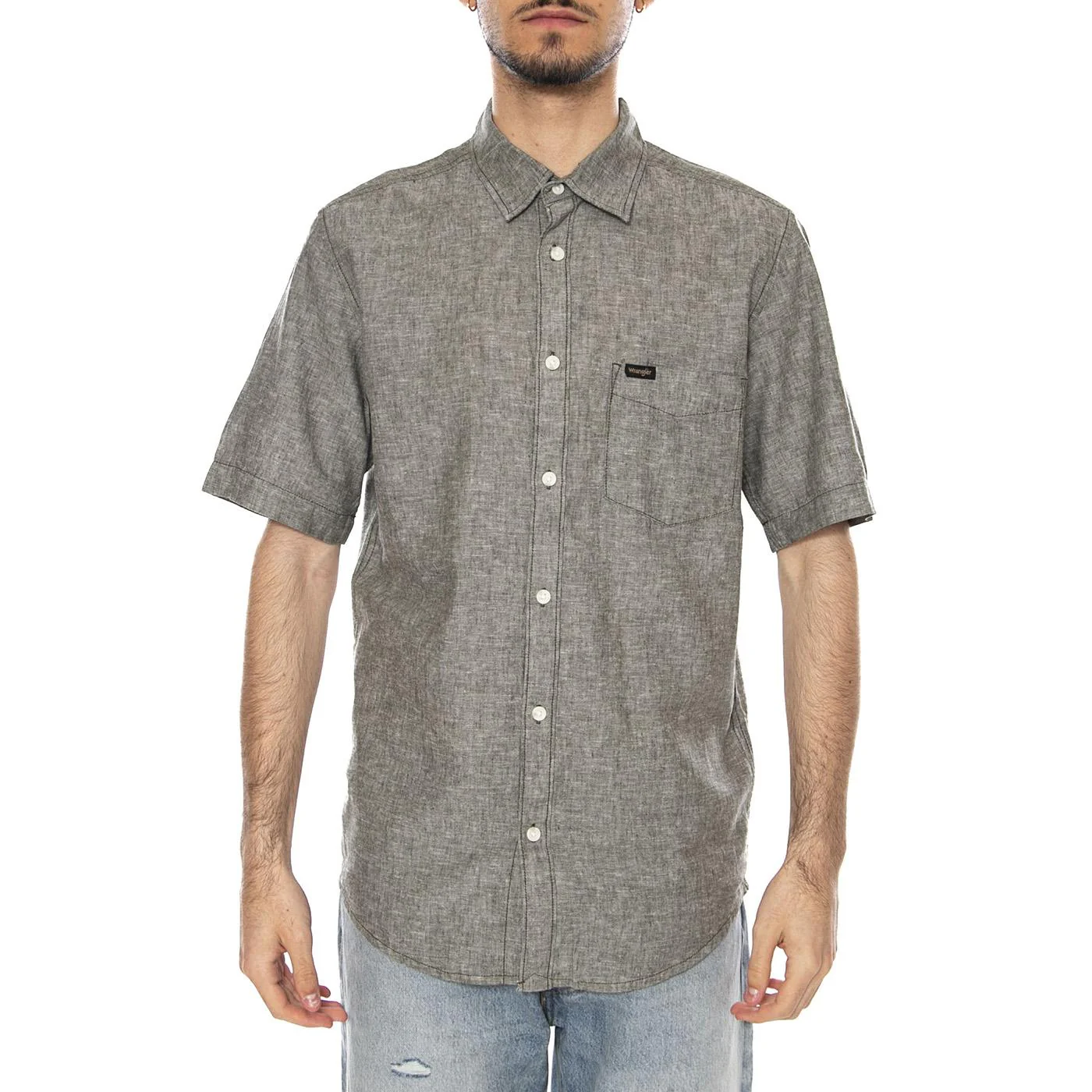 SHIRT DEEP DEPTHS - Camicia Maniche Corte Uomo Beige Uomo WRANGLER - Image 2