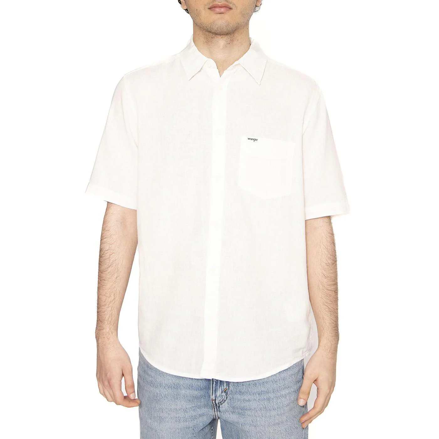 Shirt White - Camicia Maniche Corte Uomo Bianca  Uomo WRANGLER - Image 2
