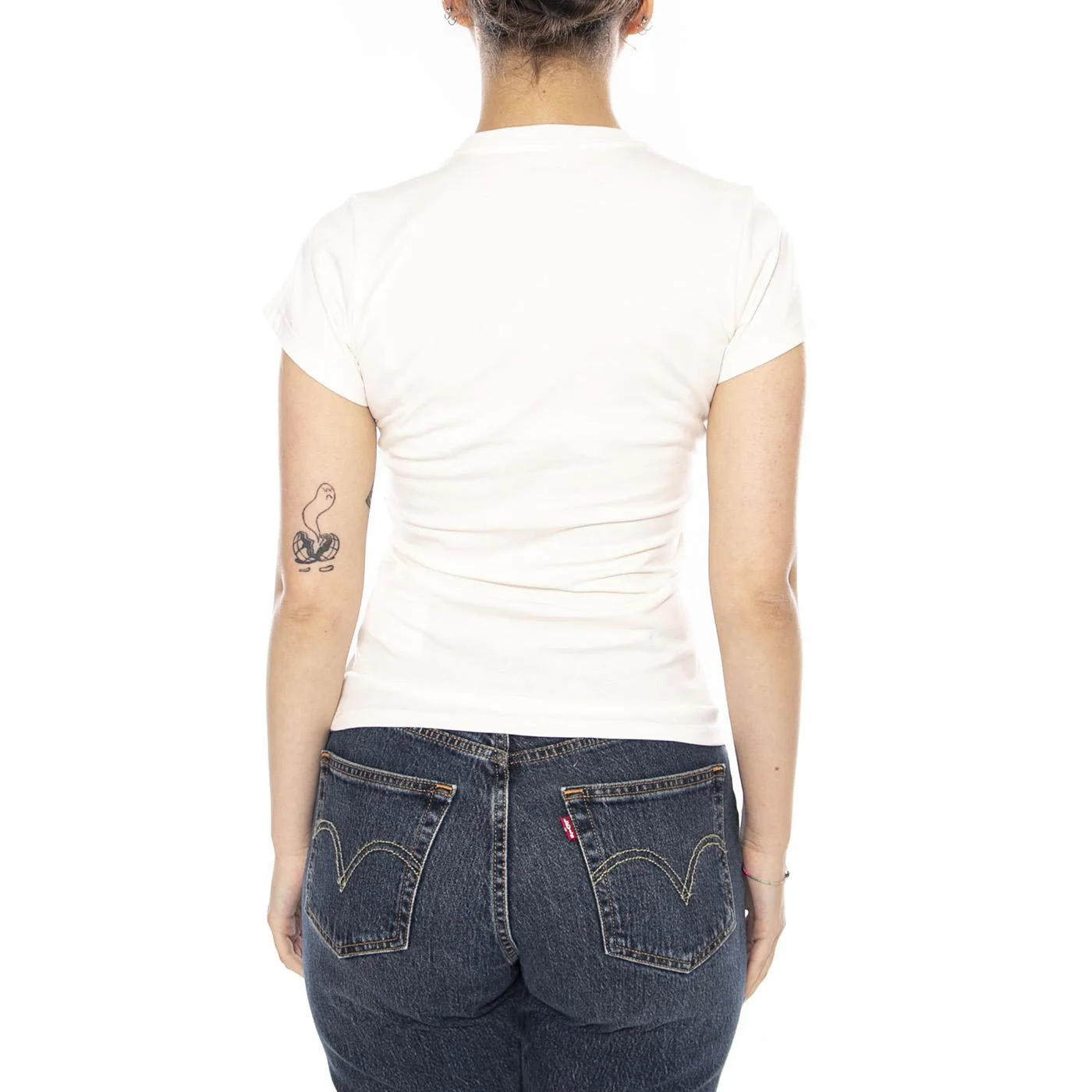 SHRUNKEN BAND TEE WORN WHITE - Maglietta Girocollo Donna Bianca Donna WRANGLER - Image 3