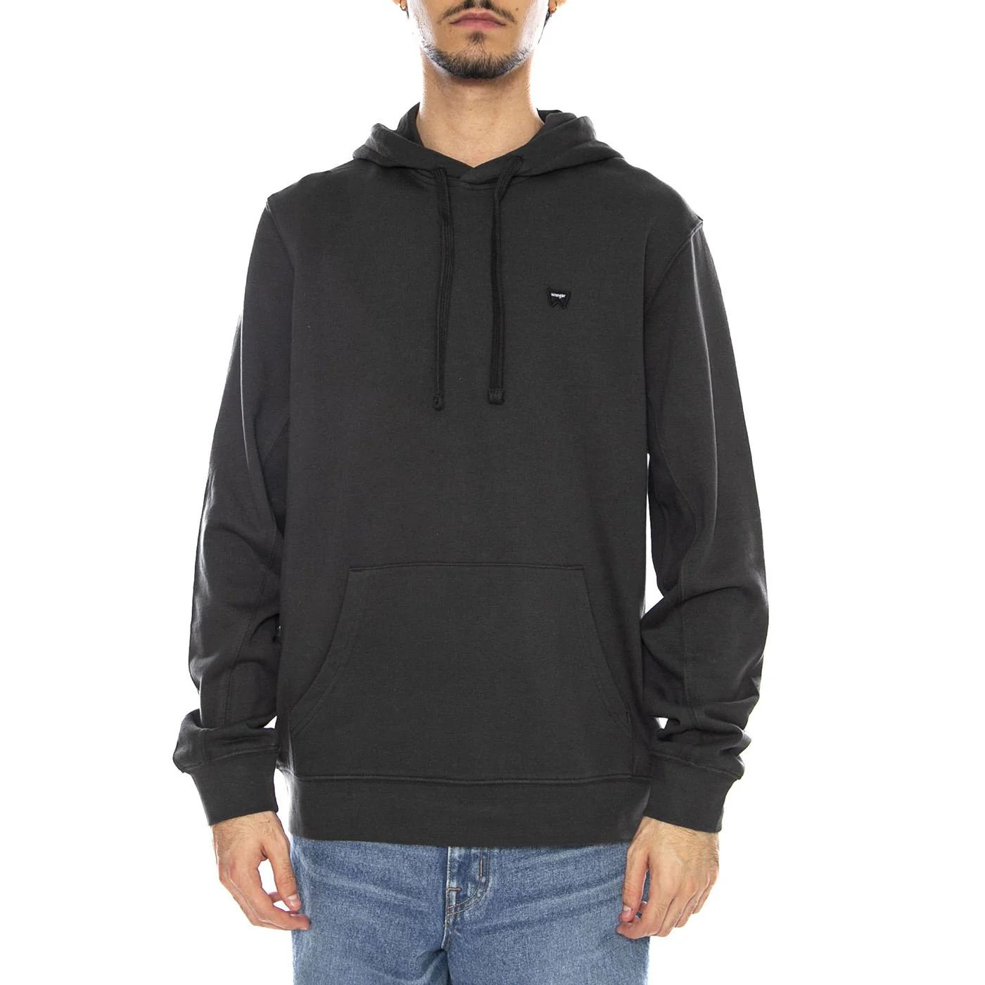 Sign Off Hoodie Faded Black - Felpa con Cappuccio Uomo Nera Uomo WRANGLER - Image 2
