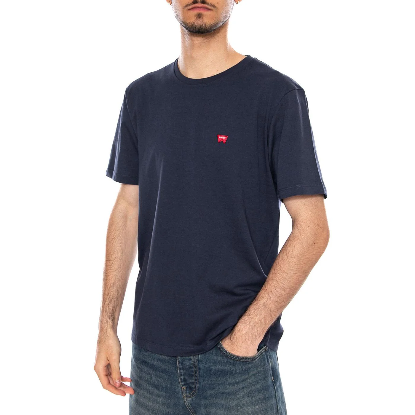 Sign Off Tee Navy - Maglietta Girocollo Uomo Blu  Uomo WRANGLER - Image 2
