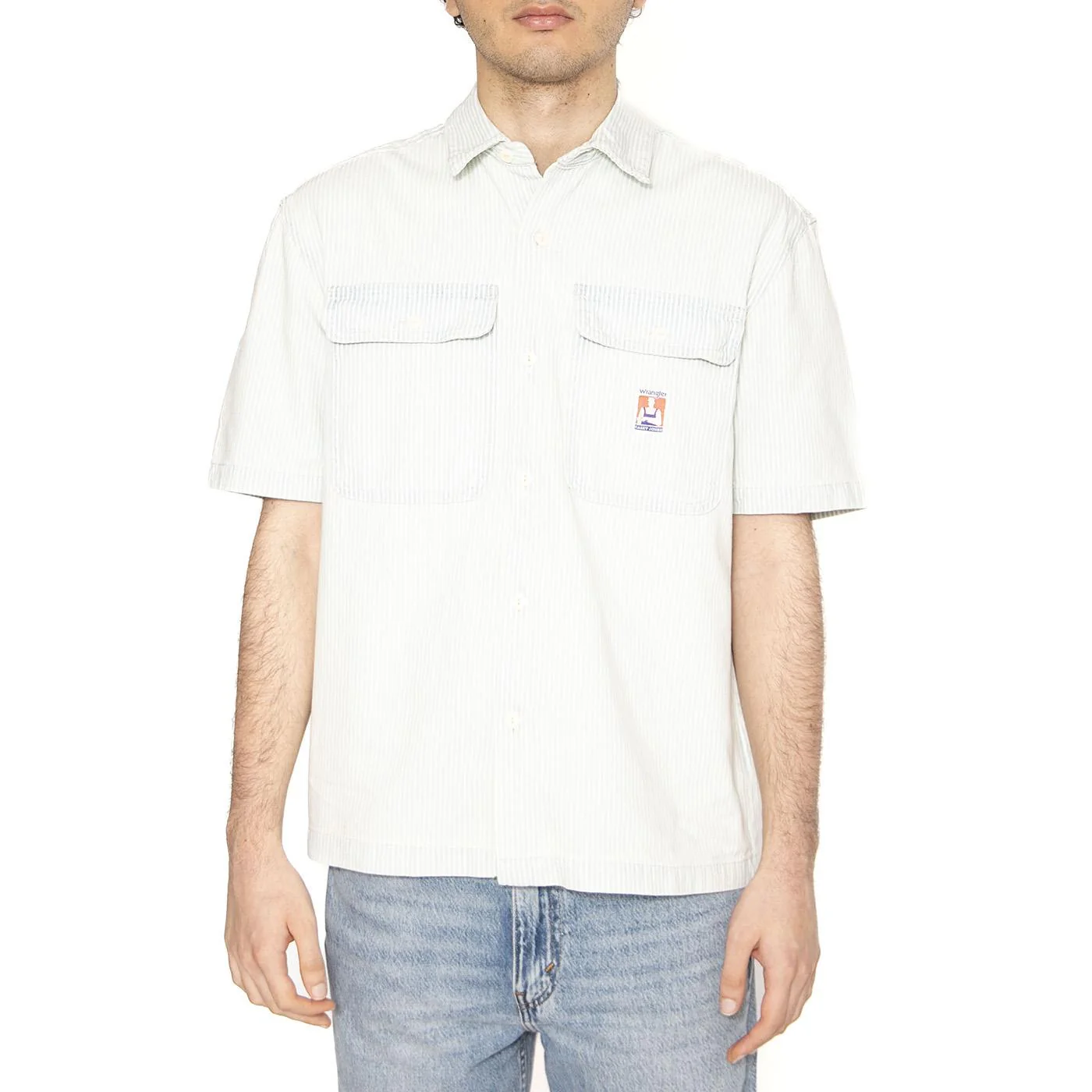SS Casey Jones Shirt Light Wash - Camicia Maniche Corte Uomo Beige Uomo WRANGLER - Image 2