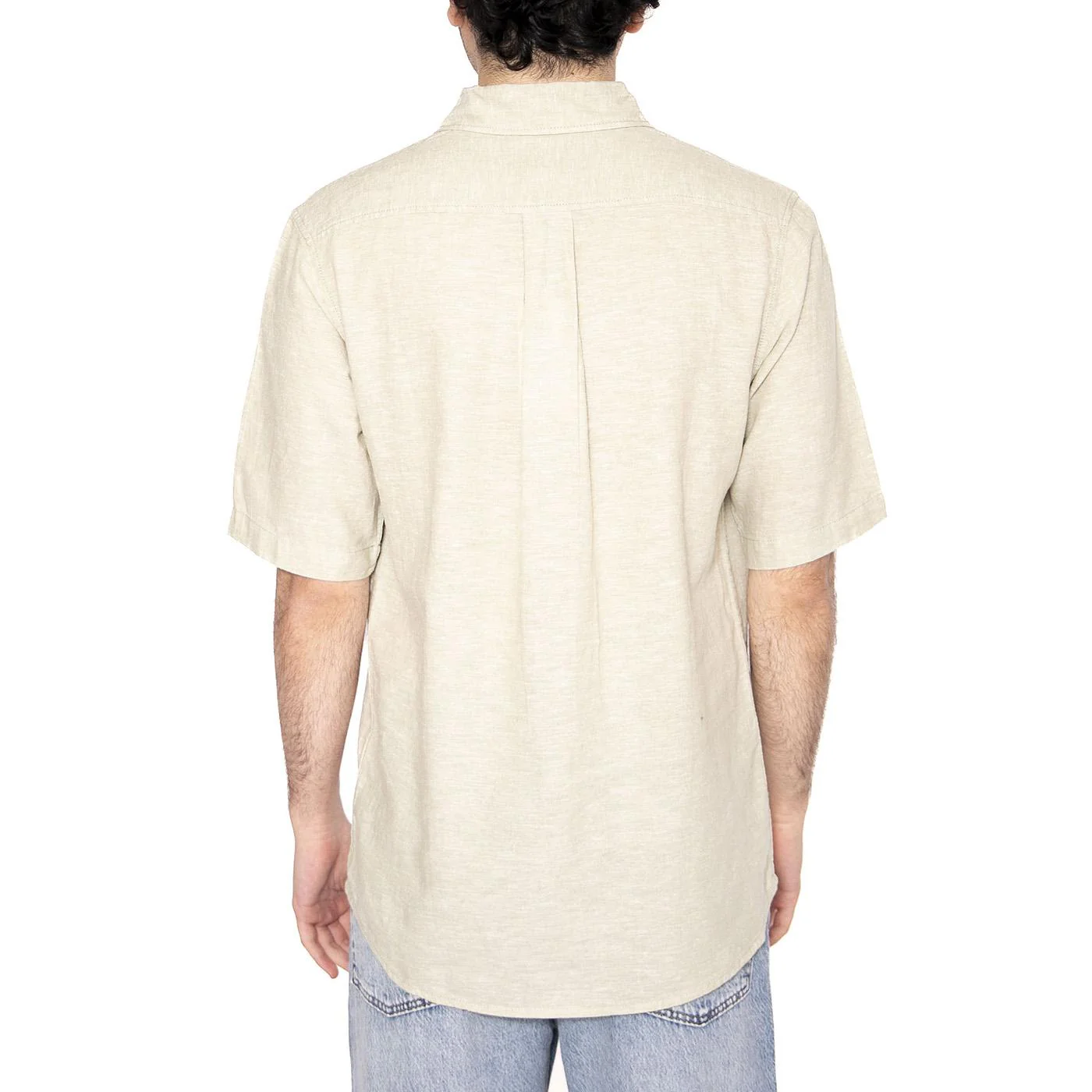 SS Shirt Ecru - Camicia Maniche Corte Uomo Verde  Uomo WRANGLER - Image 3