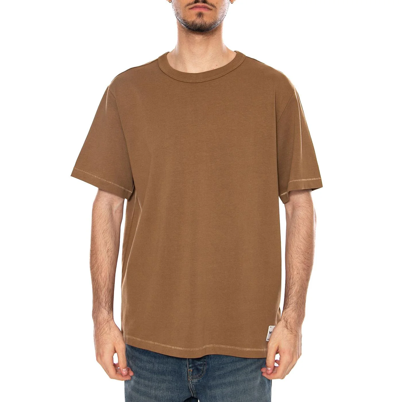 SS SOLID TEE KANGAROO BROWN - Maglietta Girocollo Uomo Marrone Uomo WRANGLER - Image 2