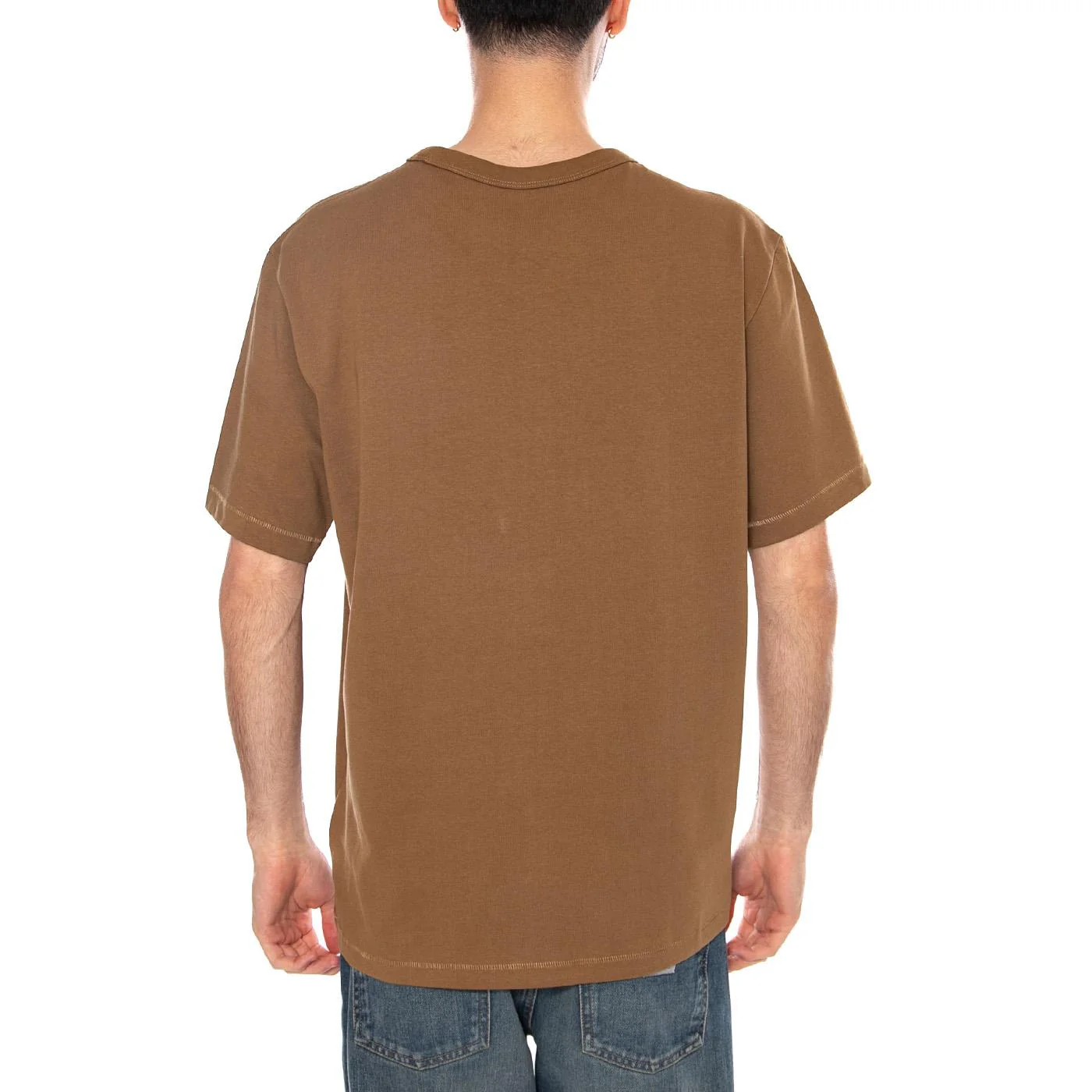 SS SOLID TEE KANGAROO BROWN - Maglietta Girocollo Uomo Marrone Uomo WRANGLER - Image 3