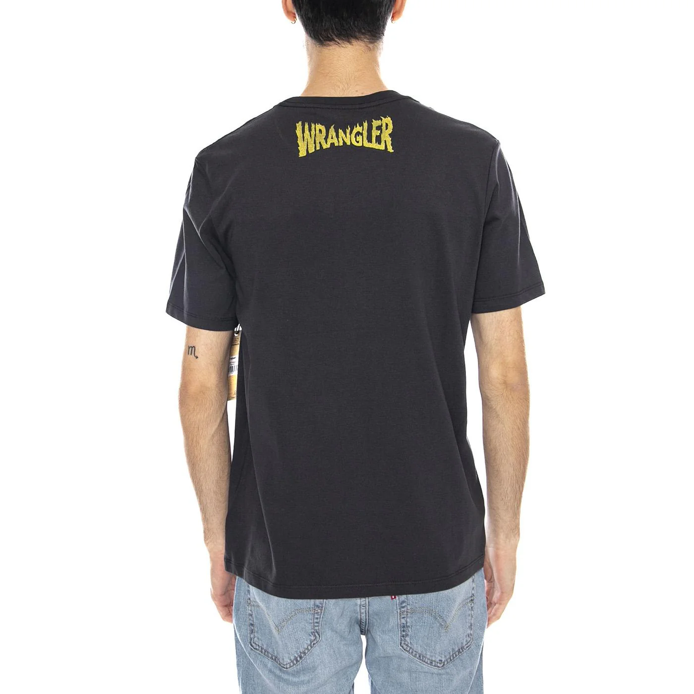 Stranger Things Tee Washed Black - Maglietta Girocollo Uomo Nera Uomo WRANGLER - Image 3
